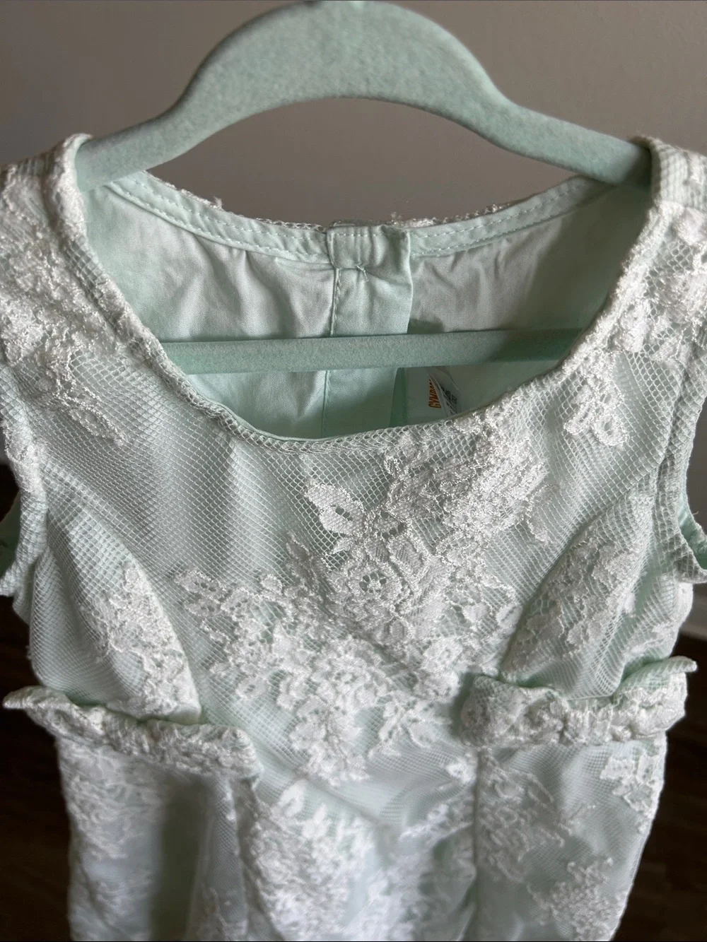 Gymboree Mint and White Lace Party Dress